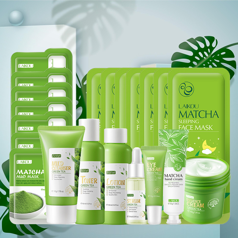 Skincare Exfoliating - Green Tea Skin Care Kit Korean