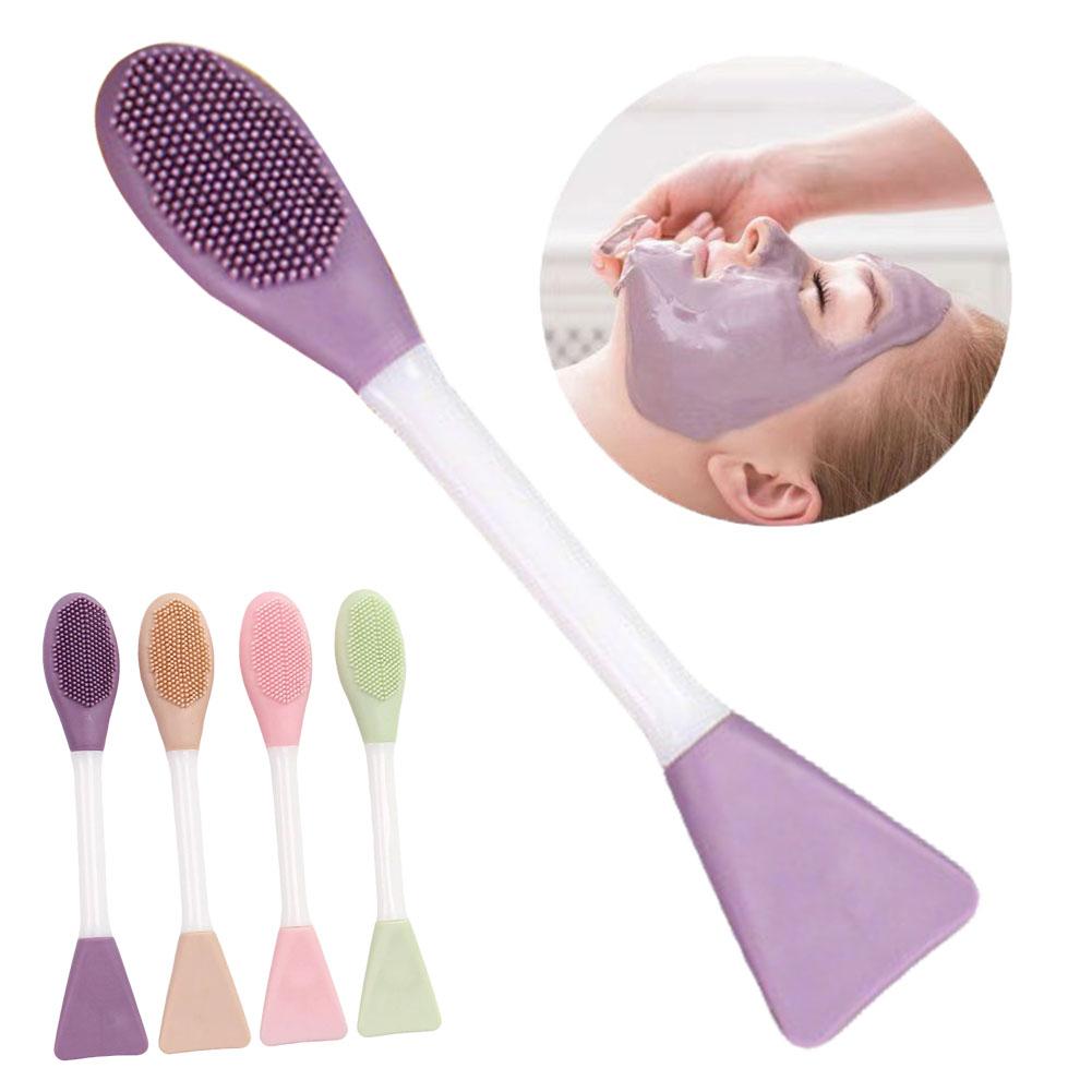 Skincare Indonesia - Double Head Silicone Facial Mask Brush