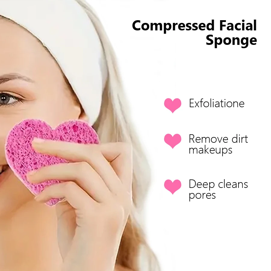 5Pcs Cellulose Face Sponges Co - Skincare Exfoliating ulasan dan harga