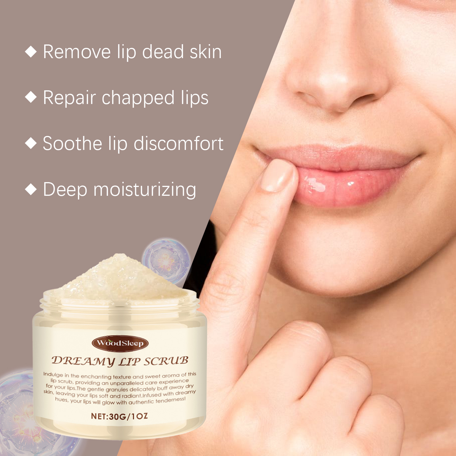 Coconut Sugar Lip Scrub Natura - Skincare Exfoliating ulasan dan harga