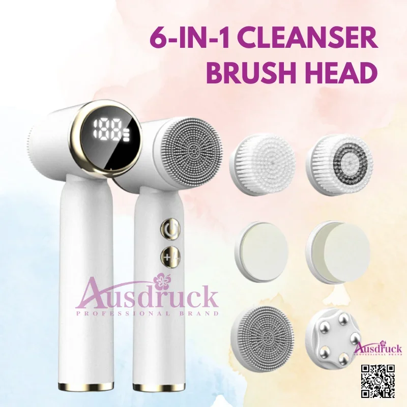 New 6-in-1 Facial Cleansing Br - Skincare Exfoliating ulasan dan harga
