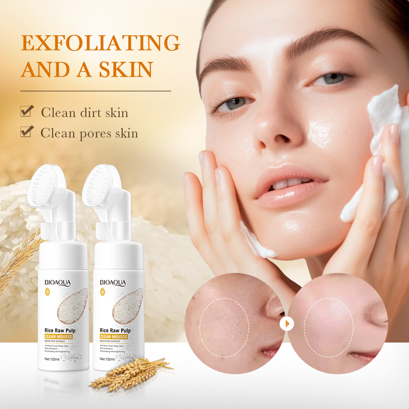 120ml BIOAOUA rice puree clean - Skincare Bioaqua ulasan dan harga