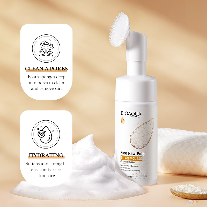 120ml BIOAOUA rice puree clean - Skincare Bioaqua ulasan dan harga