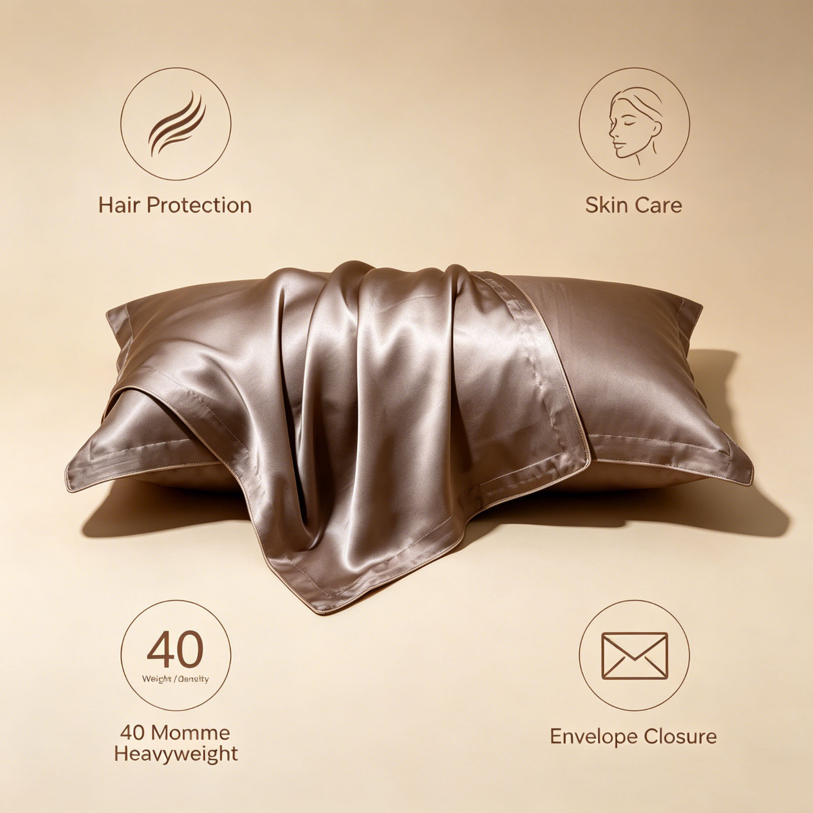 2 Pcs Silk Pillowcase Queen Si - Skincare Queen ulasan dan harga
