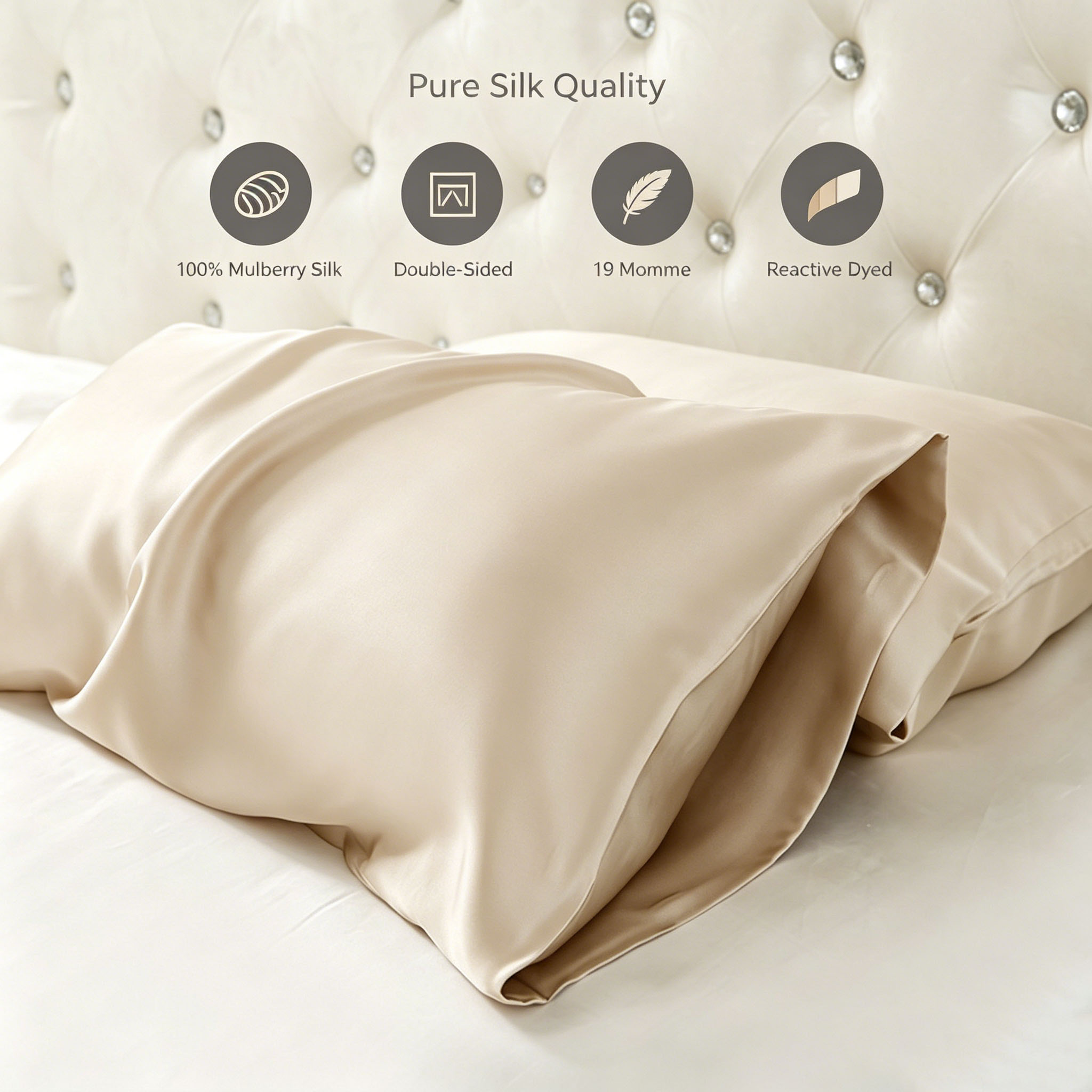 Silk Pillowcase 19 Momme 100%  - Skincare Queen ulasan dan harga