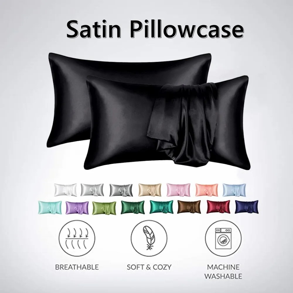 2pcs/lot Solid Silky Satin Ski - Skincare Queen ulasan dan harga