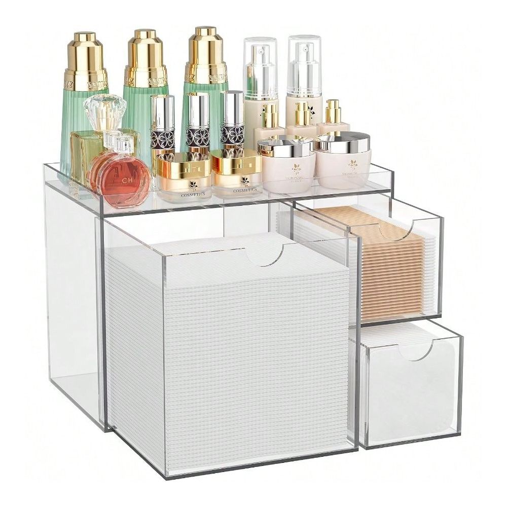 Face Towel Holder With 3 Drawe - Xl Skincare ulasan dan harga
