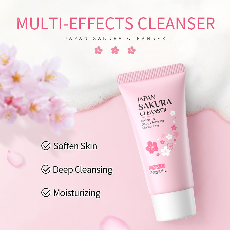 Japan Sakura Facial Cleaner Ko - Skincare Exfoliating ulasan dan harga